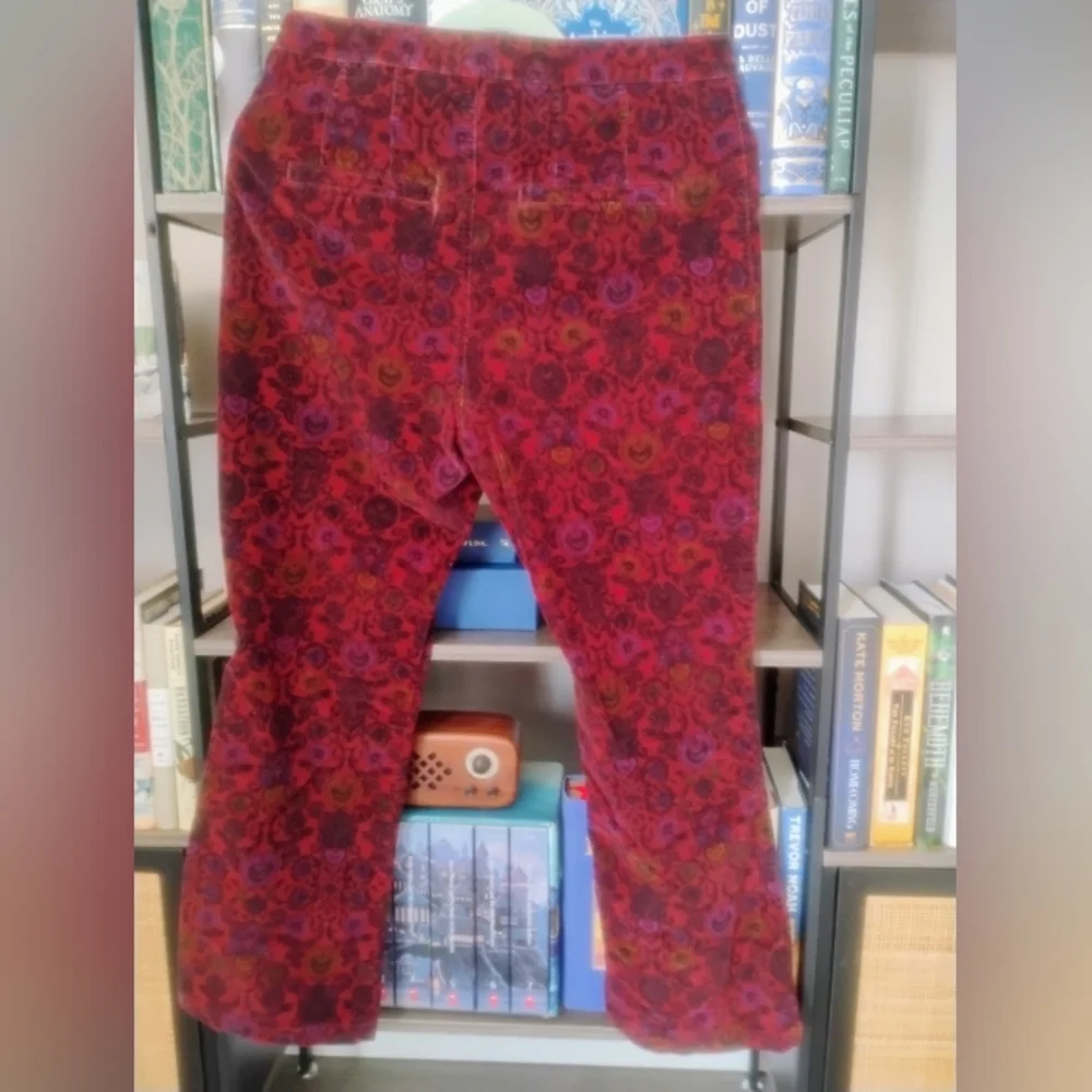 Burgundy Wine Corduroy Free People Retro Cropped Pants